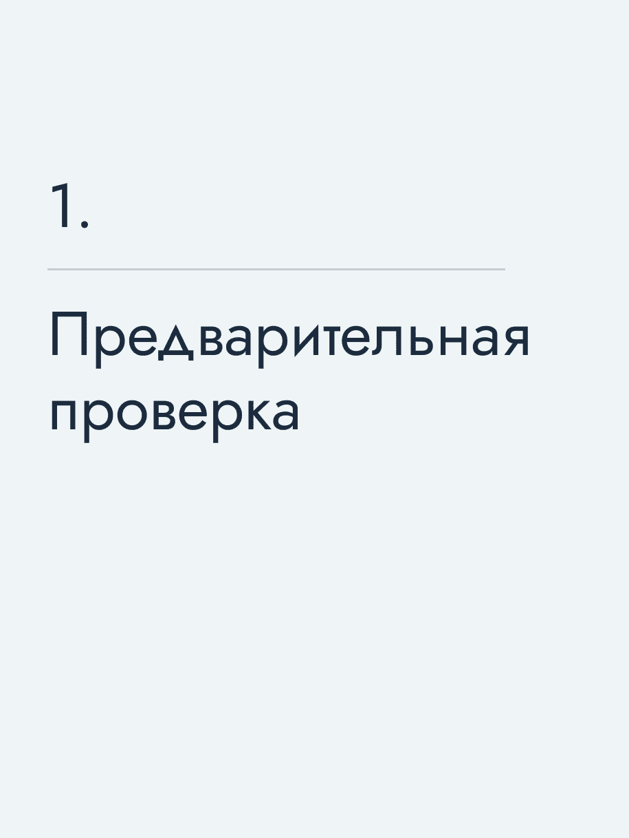 Предварительная проверка